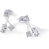 imagePAVOI 18K Gold Plated Sterling Silver Posts Cubic Zirconia Ear Jacket Statement Earrings for Women  Front ampamp Back Stud Earring JacketsWhite Gold