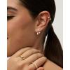 imagePAVOI 18K Gold Plated Sterling Silver Posts Cubic Zirconia Ear Jacket Statement Earrings for Women  Front ampamp Back Stud Earring JacketsYellow Gold