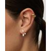 imagePAVOI 18K Gold Plated Sterling Silver Posts Cubic Zirconia Ear Jacket Statement Earrings for Women  Front ampamp Back Stud Earring JacketsYellow Gold