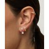 imagePAVOI 18K Gold Plated Sterling Silver Posts Cubic Zirconia Ear Jacket Statement Earrings for Women  Front ampamp Back Stud Earring JacketsYellow Gold