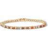 imagePAVOI 14K Gold Plated 3mm Multi Colored CZ Tennis Bracelet  Boho Cubic Zirconia Bracelet for Women  Size 6575 InchYellow Gold