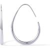 imagePAVOI 14K Gold Plated 925 Sterling Silver Post Lightweight Teardrop Hoop Earrings for Women  Large Oval PullThrough Statement EarringsWhite Gold