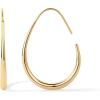 imagePAVOI 14K Gold Plated 925 Sterling Silver Post Lightweight Teardrop Hoop Earrings for Women  Large Oval PullThrough Statement EarringsYellow Gold