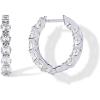 imagePAVOI 14K Gold Plated Inside Out Hoop Earrings for Women with Cubic Zirconia  Bridal Hoop Earring PairWhite Gold