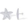 imagePAVOI 14K Gold Plated Starfish Statement Stud Earrings for Women  Trendy Jewelry Alluring OceanThemed Dangling EarringsWhite Gold
