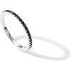 imagePAVOI 14K Gold Plated Sterling Silver Colored CZ Stones Stackable Ring  Simulated Diamond Eternity Bands for WomenWhite Gold