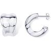 imagePAVOI 14K Gold Plated Sterling Silver Posts Statement Earrings for Women  Geometric Dome Teardrop Drop Dangle Hoop Chunky Gold EarringsWhite Gold