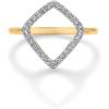 imagePAVOI 14K Gold Plated Two Toned Mixed Metals Diamond Shaped Geometric Ring for Women with Cubic Zirconia  Statement RingTwo Toned