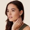 imagePAVOI 14K Gold Plated 25mm Twisted Rope Hoop Earrings for Women  Round Hoops EarringsRose Gold