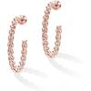 imagePAVOI 14K Gold Plated 25mm Twisted Rope Hoop Earrings for Women  Round Hoops EarringsRose Gold