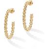imagePAVOI 14K Gold Plated 25mm Twisted Rope Hoop Earrings for Women  Round Hoops EarringsYellow Gold
