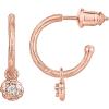 imagePAVOI 14K Gold Plated 925 Sterling Silver Post Huggie With Dangle  Butterfly Evil Eye Hamsa Pearl Hoop Earring For Women  Trendy Dangle Hoop EarringsRose Gold