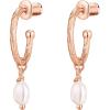 imagePAVOI 14K Gold Plated 925 Sterling Silver Post Huggie With Dangle  Butterfly Evil Eye Hamsa Pearl Hoop Earring For Women  Trendy Dangle Hoop EarringsRose Gold