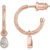 imagePAVOI 14K Gold Plated 925 Sterling Silver Post Huggie With Dangle  Butterfly Evil Eye Hamsa Pearl Hoop Earring For Women  Trendy Dangle Hoop EarringsRose Gold