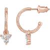 imagePAVOI 14K Gold Plated 925 Sterling Silver Post Huggie With Dangle  Butterfly Evil Eye Hamsa Pearl Hoop Earring For Women  Trendy Dangle Hoop EarringsRose Gold