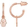 imagePAVOI 14K Gold Plated 925 Sterling Silver Post Huggie With Dangle  Butterfly Evil Eye Hamsa Pearl Hoop Earring For Women  Trendy Dangle Hoop EarringsRose Gold