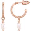 imagePAVOI 14K Gold Plated 925 Sterling Silver Post Huggie With Dangle  Butterfly Evil Eye Hamsa Pearl Hoop Earring For Women  Trendy Dangle Hoop EarringsRose Gold