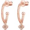 imagePAVOI 14K Gold Plated 925 Sterling Silver Post Huggie With Dangle  Butterfly Evil Eye Hamsa Pearl Hoop Earring For Women  Trendy Dangle Hoop EarringsRose Gold