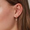 imagePAVOI 14K Gold Plated 925 Sterling Silver Post Huggie With Dangle  Butterfly Evil Eye Hamsa Pearl Hoop Earring For Women  Trendy Dangle Hoop EarringsRose Gold