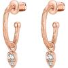 imagePAVOI 14K Gold Plated 925 Sterling Silver Post Huggie With Dangle  Butterfly Evil Eye Hamsa Pearl Hoop Earring For Women  Trendy Dangle Hoop EarringsRose Gold