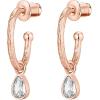 imagePAVOI 14K Gold Plated 925 Sterling Silver Post Huggie With Dangle  Butterfly Evil Eye Hamsa Pearl Hoop Earring For Women  Trendy Dangle Hoop EarringsRose Gold