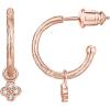 imagePAVOI 14K Gold Plated 925 Sterling Silver Post Huggie With Dangle  Butterfly Evil Eye Hamsa Pearl Hoop Earring For Women  Trendy Dangle Hoop EarringsRose Gold
