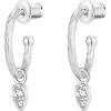 imagePAVOI 14K Gold Plated 925 Sterling Silver Post Huggie With Dangle  Butterfly Evil Eye Hamsa Pearl Hoop Earring For Women  Trendy Dangle Hoop EarringsWhite Gold