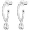 imagePAVOI 14K Gold Plated 925 Sterling Silver Post Huggie With Dangle  Butterfly Evil Eye Hamsa Pearl Hoop Earring For Women  Trendy Dangle Hoop EarringsWhite Gold