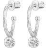 imagePAVOI 14K Gold Plated 925 Sterling Silver Post Huggie With Dangle  Butterfly Evil Eye Hamsa Pearl Hoop Earring For Women  Trendy Dangle Hoop EarringsWhite Gold