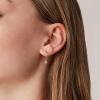 imagePAVOI 14K Gold Plated 925 Sterling Silver Post Huggie With Dangle  Butterfly Evil Eye Hamsa Pearl Hoop Earring For Women  Trendy Dangle Hoop EarringsWhite Gold
