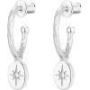 imagePAVOI 14K Gold Plated 925 Sterling Silver Post Huggie With Dangle  Butterfly Evil Eye Hamsa Pearl Hoop Earring For Women  Trendy Dangle Hoop EarringsWhite Gold
