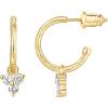 imagePAVOI 14K Gold Plated 925 Sterling Silver Post Huggie With Dangle  Butterfly Evil Eye Hamsa Pearl Hoop Earring For Women  Trendy Dangle Hoop EarringsYellow Gold