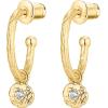 imagePAVOI 14K Gold Plated 925 Sterling Silver Post Huggie With Dangle  Butterfly Evil Eye Hamsa Pearl Hoop Earring For Women  Trendy Dangle Hoop EarringsYellow Gold