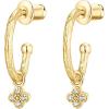 imagePAVOI 14K Gold Plated 925 Sterling Silver Post Huggie With Dangle  Butterfly Evil Eye Hamsa Pearl Hoop Earring For Women  Trendy Dangle Hoop EarringsYellow Gold