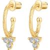 imagePAVOI 14K Gold Plated 925 Sterling Silver Post Huggie With Dangle  Butterfly Evil Eye Hamsa Pearl Hoop Earring For Women  Trendy Dangle Hoop EarringsYellow Gold