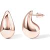 imagePAVOI 14K Gold Plated 925 Sterling Silver Post Teardrop Chunky Hoop Earrings  Lightweight Drop Earrings for Women  Designer DupeRose Gold
