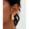 imagePAVOI 14K Gold Plated 925 Sterling Silver Post Teardrop Chunky Hoop Earrings  Lightweight Drop Earrings for Women  Designer DupeYellow Gold