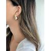 imagePAVOI 14K Gold Plated 925 Sterling Silver Post Teardrop Chunky Hoop Earrings  Lightweight Drop Earrings for Women  Designer DupeYellow Gold