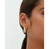 imagePAVOI 14K Gold Plated 925 Sterling Silver Post Teardrop Chunky Hoop Earrings  Lightweight Drop Earrings for Women  Designer DupeYellow Gold