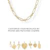 imagePAVOI 14K Gold Plated Chunky Charm Necklace Pack for Women  Statement Paperclip Chain Necklaces with Removable Charms  Heart Palm Tree Bow Pearl Love Friendship NecklaceYellow Gold
