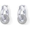 imagePAVOI 14K Gold Plated Convertible Chunky Hoop and Huggie Earrings  Cubic Zirconia CZ Drop Dangle Earrings for WomenWhite Gold
