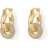 imagePAVOI 14K Gold Plated Convertible Chunky Hoop and Huggie Earrings  Cubic Zirconia CZ Drop Dangle Earrings for WomenYellow Gold