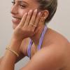 imagePAVOI 14K Gold Plated Convertible Paperclip Link Huggie Hoop Earrings for Women  Earscape Statement Jewelry  Trendy Cubic Zirconia TwoToned Rope Drop Dangle EarringsTwoToned