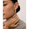 imagePAVOI 14K Gold Plated Convertible Paperclip Link Huggie Hoop Earrings for Women  Earscape Statement Jewelry  Trendy Cubic Zirconia TwoToned Rope Drop Dangle EarringsTwoToned
