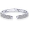 imagePAVOI 14K Gold Plated Cubic Zirconia Pave Bangle for Women  Cuff BraceletWhite Gold