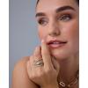 imagePAVOI 14K Gold Plated Interlocked Stackable Rings for Women  Statement Mixed Metals Multi Ring Stack  Cubic Zirconia TwoToned Connected Bands Stacking JewelryTwoToned