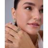 imagePAVOI 14K Gold Plated Interlocked Stackable Rings for Women  Statement Mixed Metals Multi Ring Stack  Cubic Zirconia TwoToned Connected Bands Stacking JewelryYellow Gold