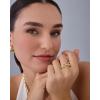 imagePAVOI 14K Gold Plated Interlocked Stackable Rings for Women  Statement Mixed Metals Multi Ring Stack  Cubic Zirconia TwoToned Connected Bands Stacking JewelryWhite Gold