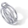 imagePAVOI 14K Gold Plated Interlocked Stackable Rings for Women  Statement Mixed Metals Multi Ring Stack  Cubic Zirconia TwoToned Connected Bands Stacking JewelryWhite Gold