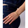 imagePAVOI 14K Gold Plated Love Bangle Bracelets for Women  Waterproof Stainless Steel Cubic Zirconia Hinged Bracelet DupeYellow Gold